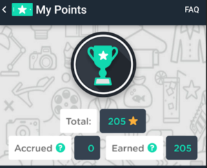 pointswala 205 points on signup for free