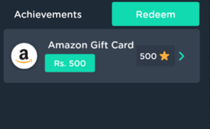 pointswala redeem for amazon Rs 500 voucher