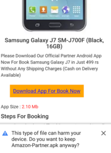 samsung J7 download app harm for phone