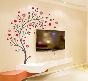 Amazon Decals Design 7156 StickersKart Wall Stickers Beautiful Magic Tree with Flowers