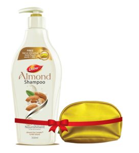 Dabur Almond Shampoo, 350ml with Free Gold Pouch Rs 128 only amazon