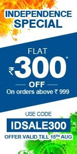 Shopcj Independence Special :- Get flat Rs 300 off on Purchase of Rs 999 or above