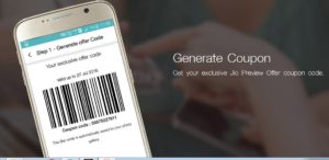 Jio Preview Offer- Coupon Generation