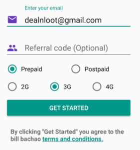 billbachao app enter a referral code while signup to get Rs 10