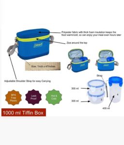 Coleman Insulated 3 Container Tiffin Box Rs 299 only snapdeal