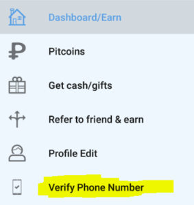 pitit app verify your mobile number