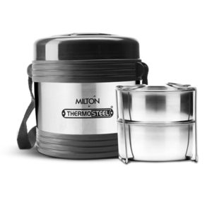 Amaozn - Buy Milton Thermosteel Legend 2 Lunch Box (EC-THF-TTS-0003_Silver) at Rs 395 only