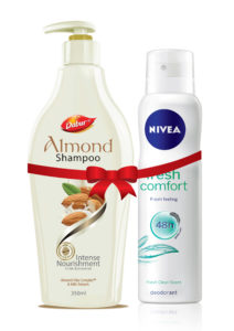 Dabur Almond shampoo 350 ml with Free Nivea Deo worth Rs 190 at Rs 240 only