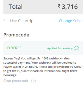 paytm flyfree code