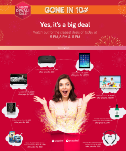 snapdeal-unbox-diwali-sale-ten-at-5-pm-crazy-deals