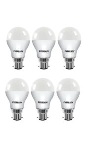 Amazon - Buy Eveready Base B22 7-Watt LED Bulb (Pack of 6, Cool Day Light) at Rs 549 only  