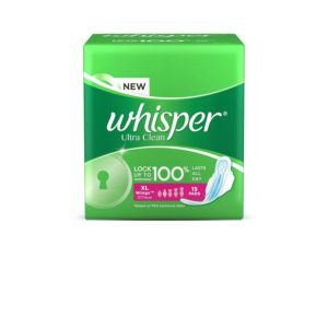 Amazon - Buy Whisper Ultra Clean - XL Wings (15 Pads) at Rs 119 Only