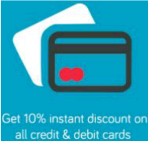 Snapdeal-10% discount on card payment 