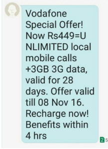Vodafone unlimited calls