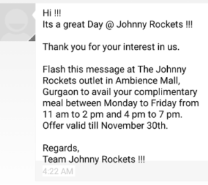 get-free-unlimited-complementary-food-meal-at-johnny-rockets-gurgaon