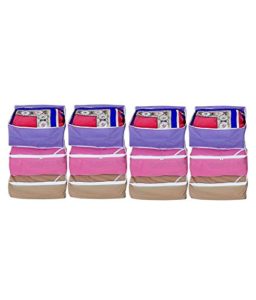 Amazon - Buy Kuber Industries Non woven Saree cover 12 pcs combo/Wardrobe Organiser/Regular Clothes Bag,(Multi color) at Rs 593 only