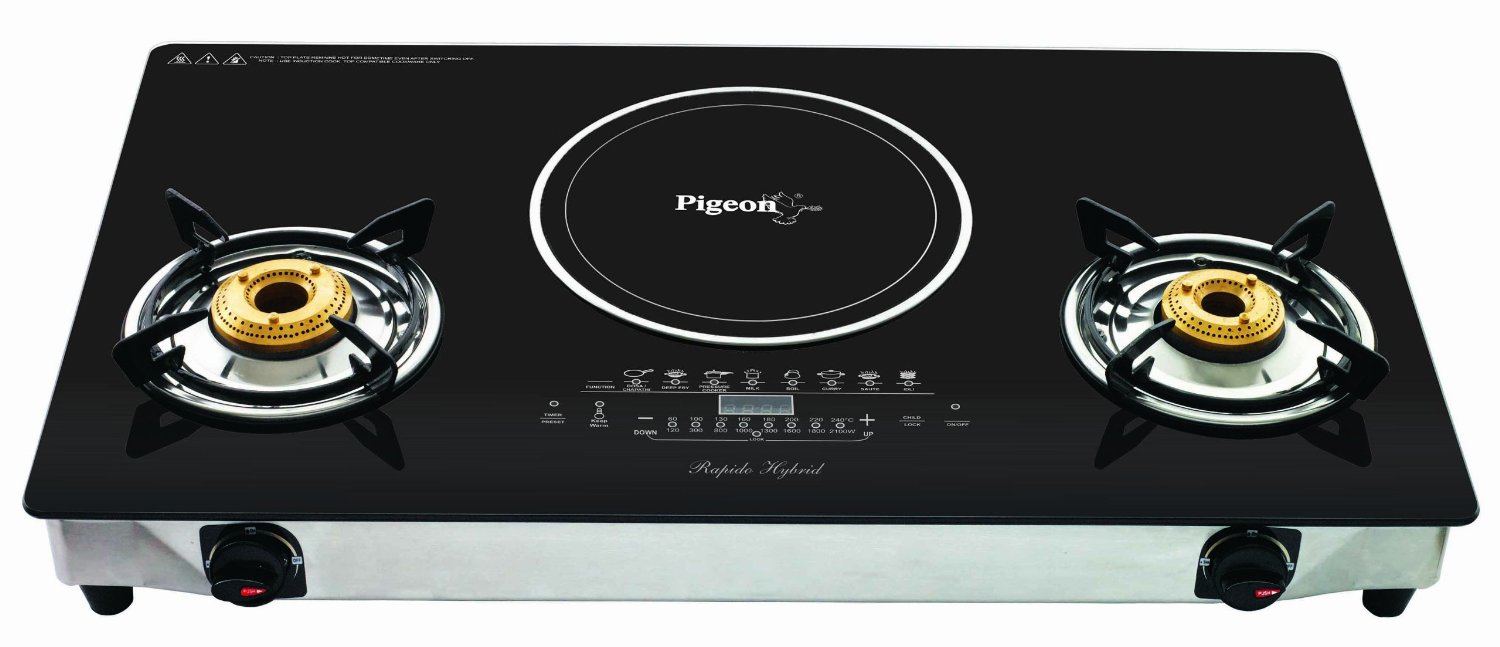 Amazon - Buy Pigeon Rapido Hybrid 2100-Watt Induction Cooktop for Rs.3441(51% off)