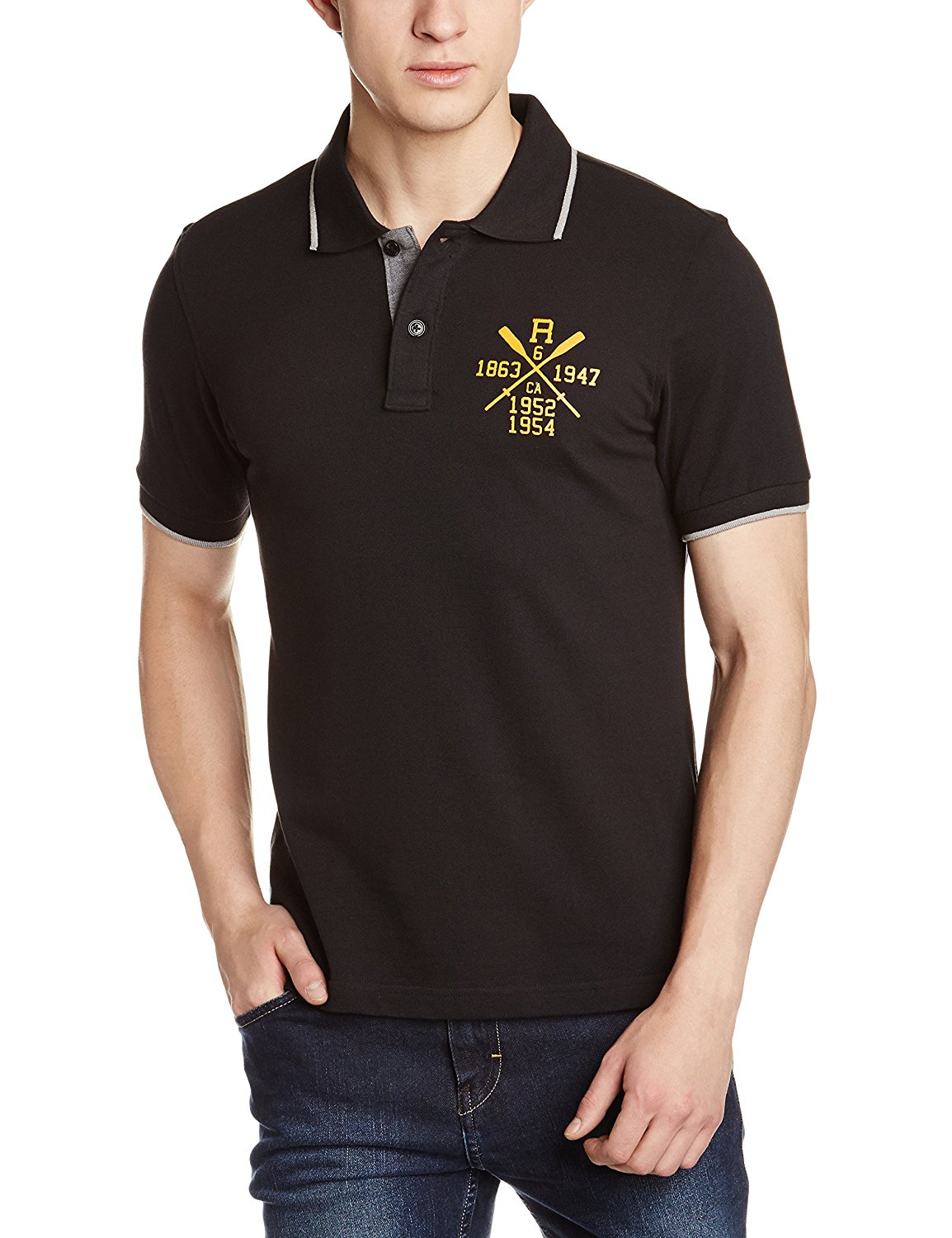Amazon - Buy Symbol Men's Polo Collared T-shirts for just Rs.359(60% off, Multiple colours)