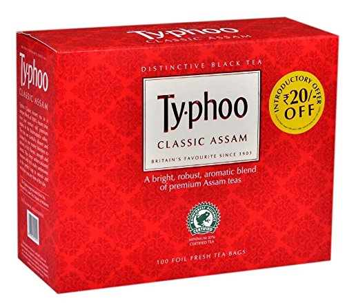 (Hurry) Amazon - Buy Typhoo Classic Assam Tea, 100 Tea Bags for just Rs.66 (49% off)