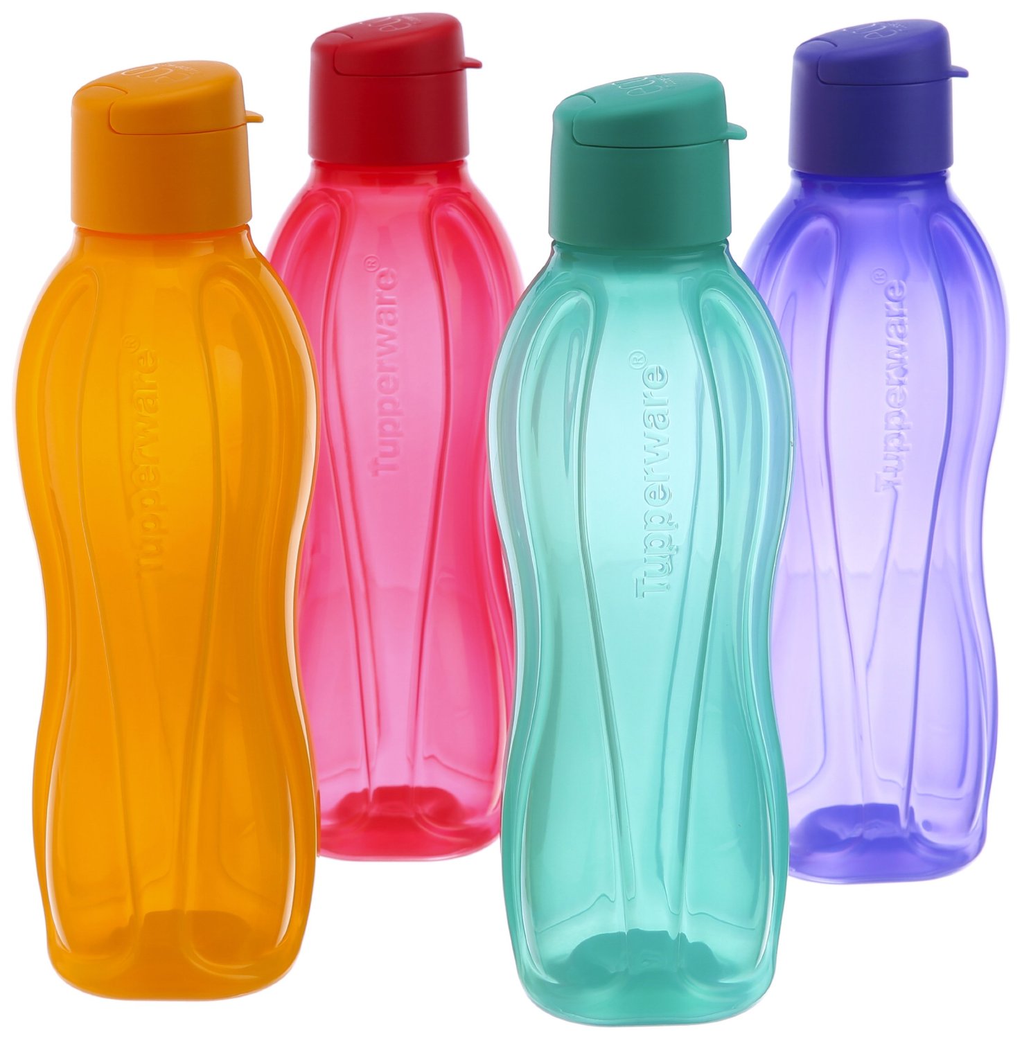  Amazon - Buy Tupperware FlipTop Water Bottle Set, 750ml, Set of 4 for just Rs. (%off)
