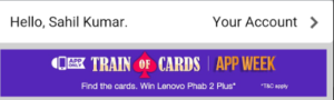 amazon train of cards contest banner