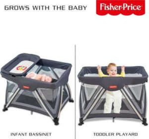 Snapdeal - Buy Fisher Price Grey Trance Portable Baby Cot at Rs 12,655 only (SBI Credit Card only)