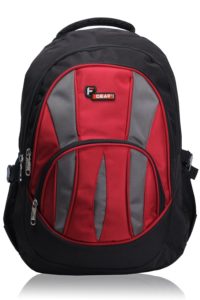 Amazon - Buy F Gear Polyester 30 Liters Black & Red Adios School Backpack at Rs 647 only