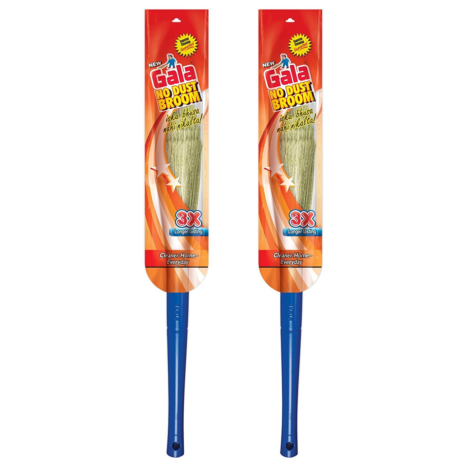 Amazon - Buy Gala No Dust Floor Broom- (Freedom from new broom dust- Bhusa) (Pack of 2) for Rs.219