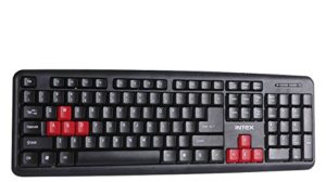Amazon - Buy Intex Slim Corona Rb Ps2 Keyboard (Black-Red) at Rs 199 only