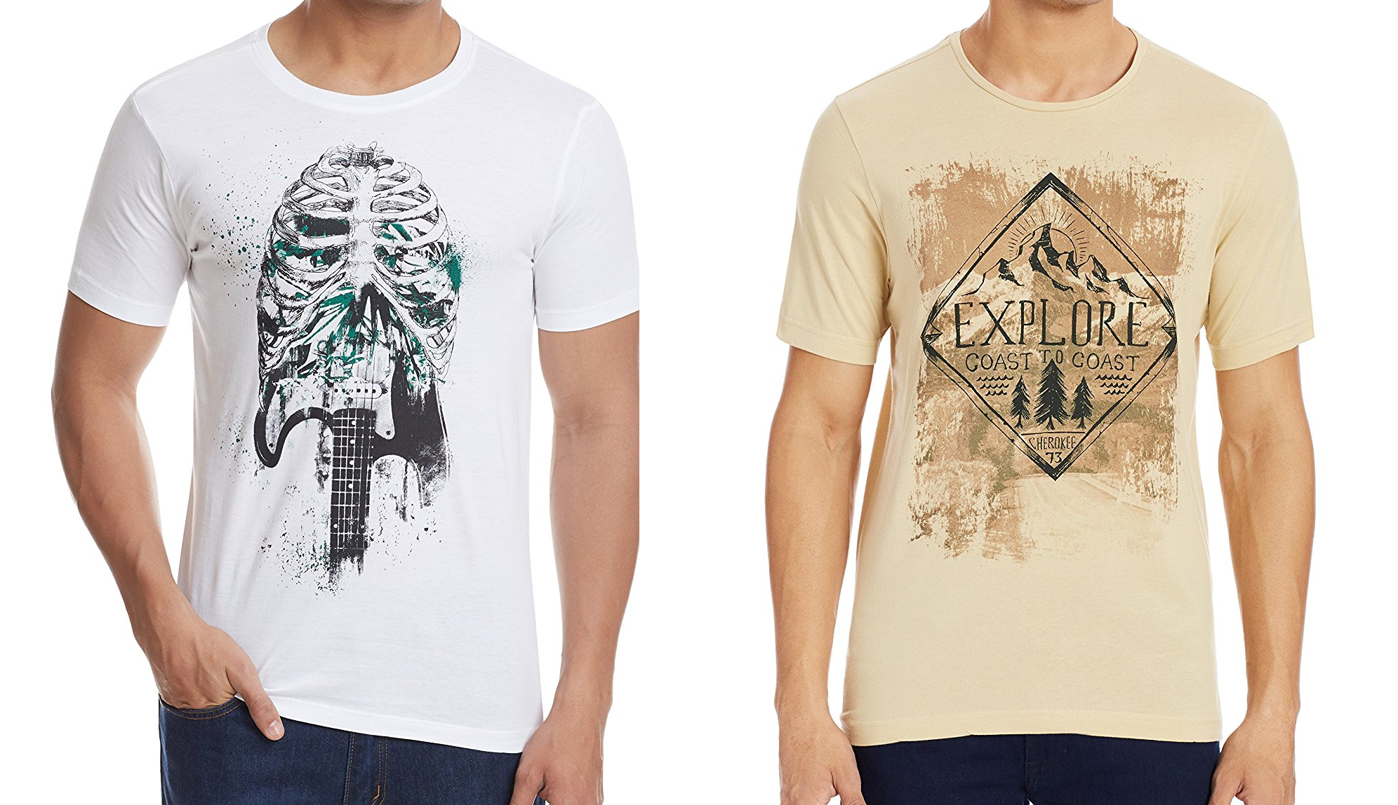Amazon - Flat 65% off on Colt and Cherokee Men's T-Shirts