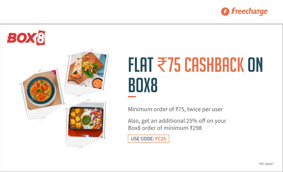 Box8 - Get flat 100% cashback