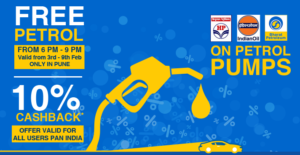Free petrol from 6PM-9PM (Pune only)!