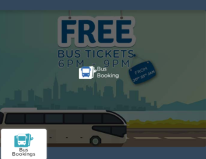 Get FREE Bus tickets between 6pm - 9pm