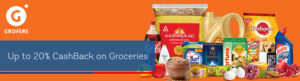 Grofers - Get 20% cashback on Paying with RBL Bank Debit Credit Card