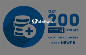 Mobikwik - Get 200 payback points on adding Rs 50 to wallet (New Users)