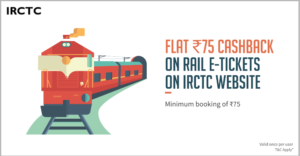 Freecharge - Get Flat Rs 75 Cashback on Rail E-Tickets At IRCTC Website (Min. Booking Rs 75)