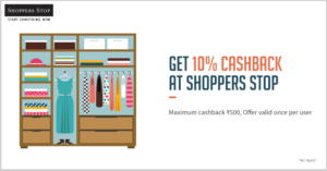 Shoppers Stop Store - Get 10% Cashback upto Rs 500 when you pay via Freecharge 