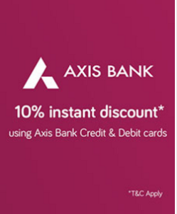 Snapdeal - Get Flat 10% Instant Discount via axis bank cards