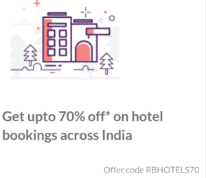 redbus get flat 70% off on hotel bookings