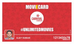 carnivalcinemas unlimited movies Rs 499 for 1 month