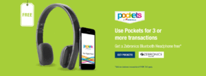 Pockets by ICICI - Get a Free Zebronic Headphone on 3 or more transaction ( Minimum Rs 100)