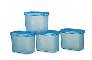 All Time Plastics Sleek Container Set, 850ml, Set of 4, Blue Rs 111 only amazon