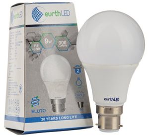 Amazon - Buy Eurth LED Twist Lock 9-Watt LED Bulb (Pack of 1, Cool White) at Rs 125 only