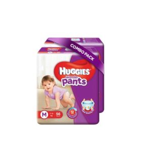 Amazon - Buy Huggies Wonder Pants Medium Size Diapers (Pack of 2, 56 Counts per Pack) at Rs 790 only