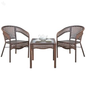 Amazon - Buy Royal Oak Moon Outdoor Table with 2 Chairs (Honey Brown) at Rs 6000