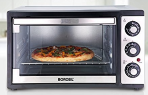 Borosil Prima 19 Liter 1300 Watt Convection Oven Toaster Griller (OTG), Shiny Silver Body