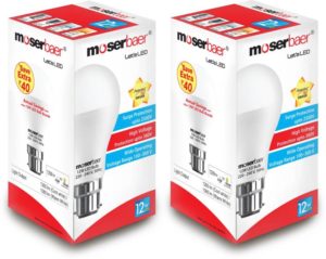 Flipkart - Buy Moserbaer 12 W B22 LED Bulb  (White, Pack of 2) at Rs 249 only