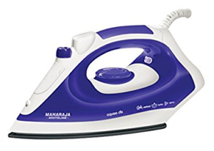 Maharaja Whiteline Aquao Deluxe SI-102 1400-Watt Steam Iron (White/Blue)