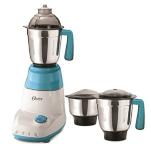 Oster MGSTSL6000-RVMP 600-Watt 3 Speed Mixer Grinder with 3 Jars (White/Blue)