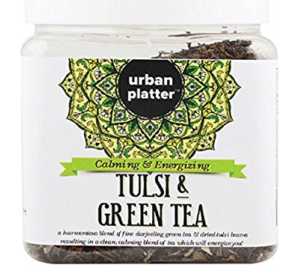 Urban Platter Tulsi Green Tea (Loose Tea in Jar), 100g
